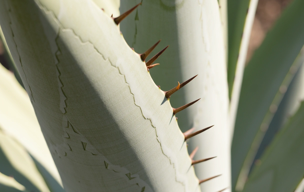 Detalle botánico de agave